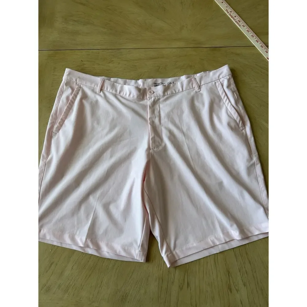 lot 2 straight down Golf Shorts mens 42 Pink & Navy Blue Preppy Stretch Casual